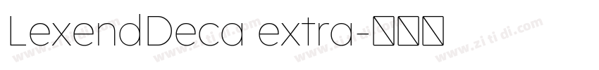 LexendDeca extra字体转换